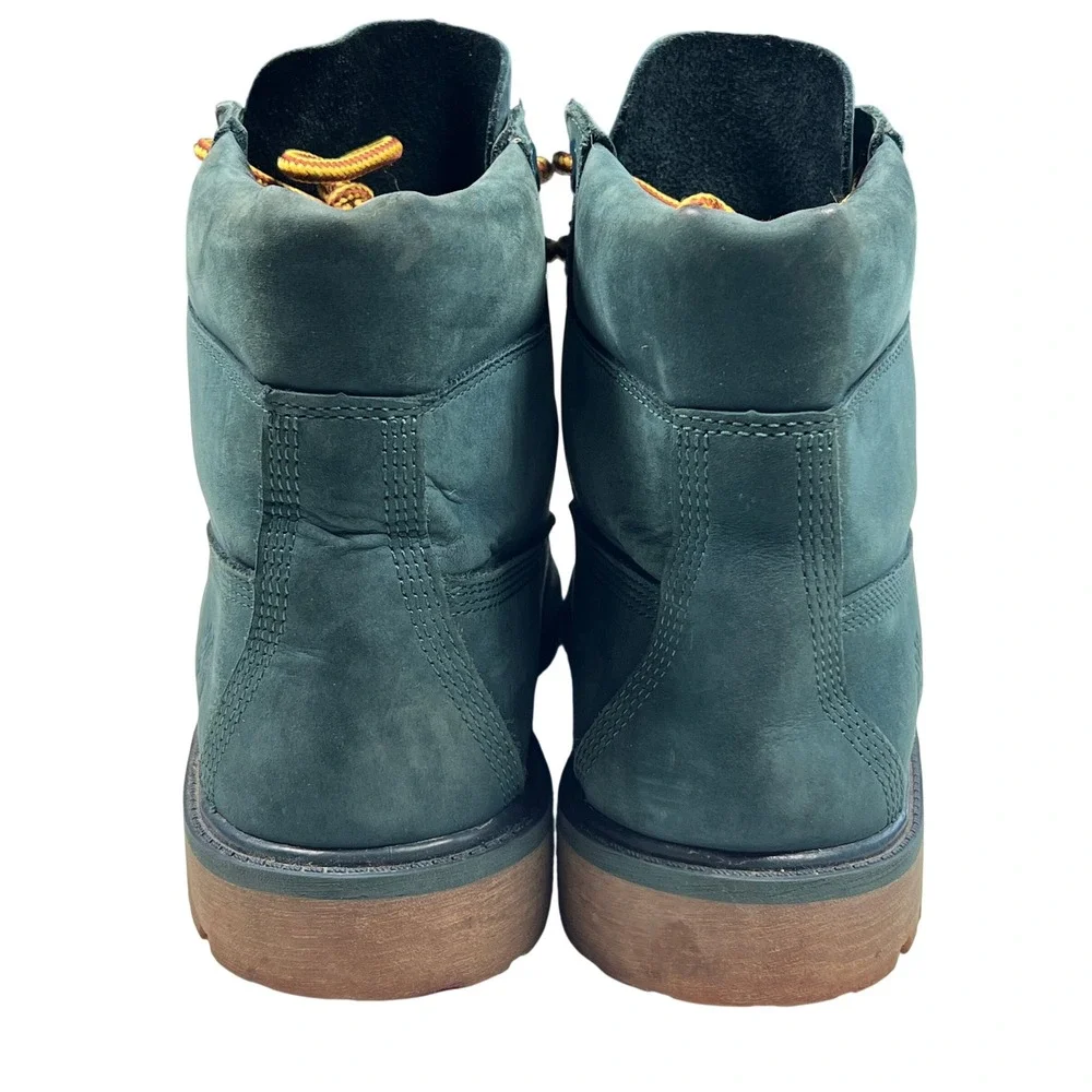 Timberland 6 Inch Premium Boys Size 7 Teal Nubuck Waterproof Boots A1P6A Hiking